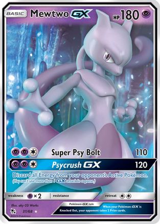 POKEMON TCG - Mewtwo GX 031/68 Hidden Fates - Ultra Rare