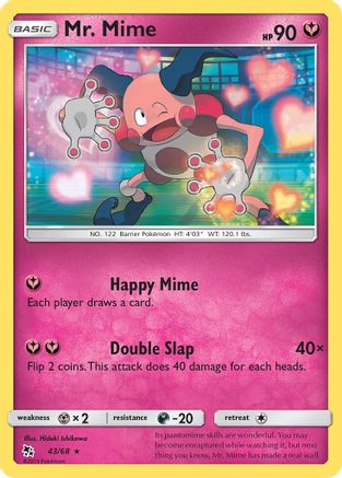 POKEMON TCG - Mr. Mime 043/68 Hidden Fates - Rare