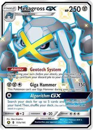POKEMON TCG - Metagross GX 157a/145 Alternate Art Promos - Promo