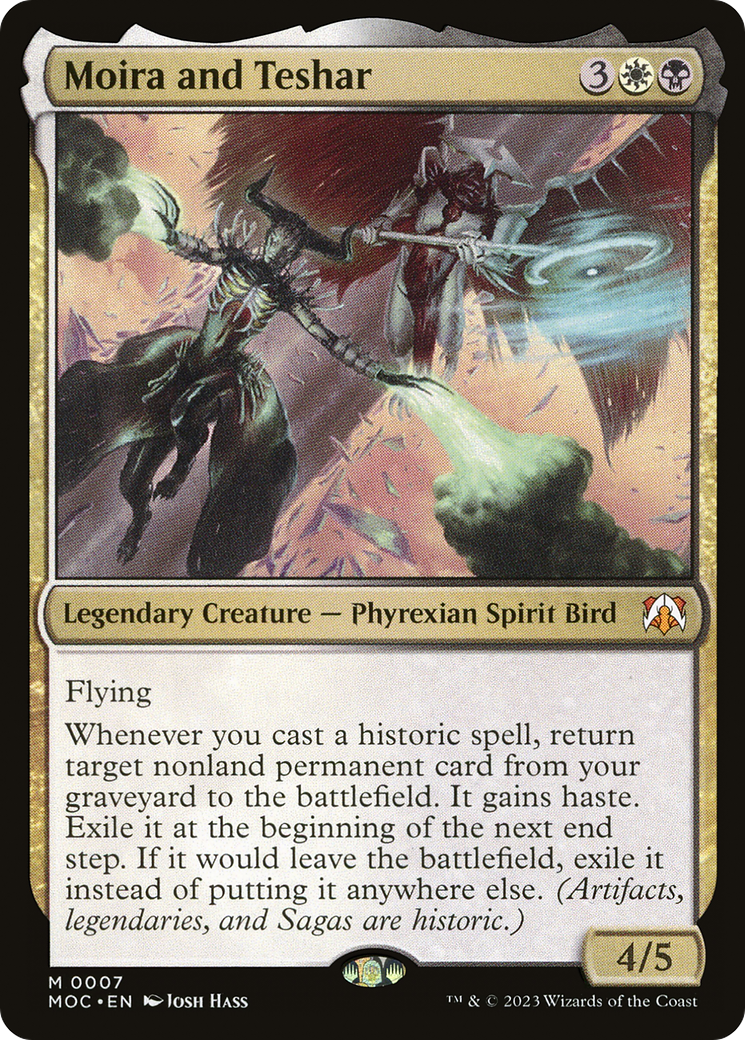 MAGIC: THE GATHERING - Moira and Teshar (MOC-007) - March of the Machine Commander Foil
