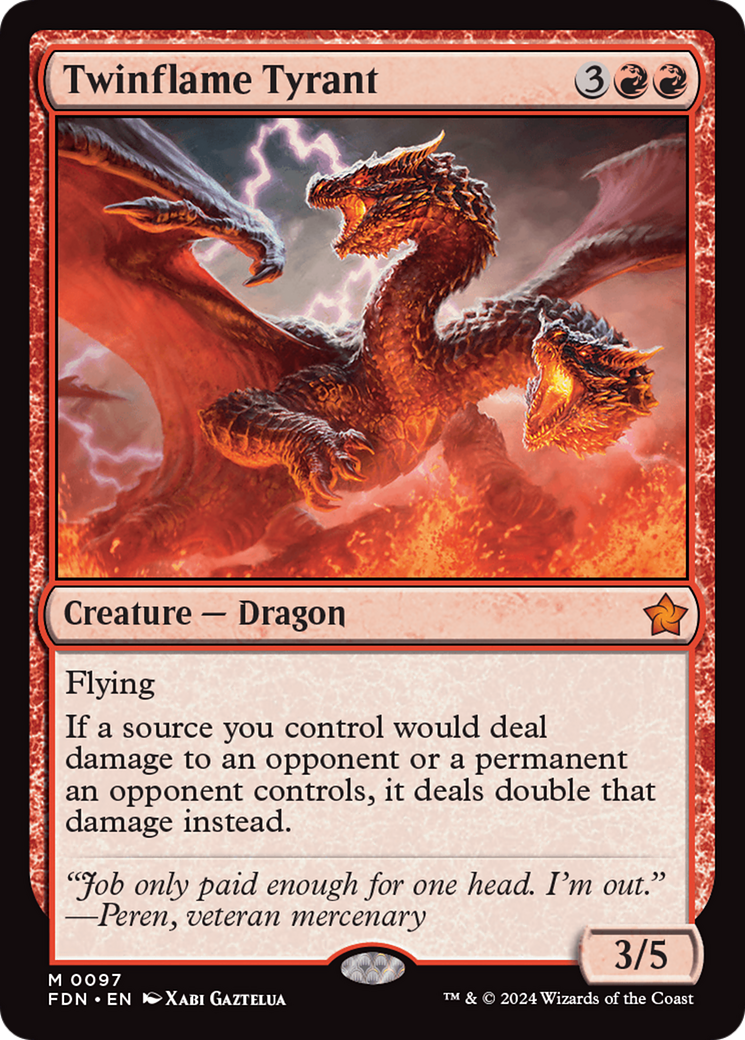 MAGIC: THE GATHERING - Twinflame Tyrant (FDN-097) - Foundations Foil