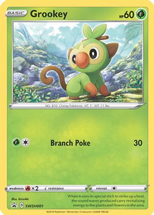 POKEMON TCG - Grookey SWSH001 SWSH Sword & Shield Promo Cards - Promo