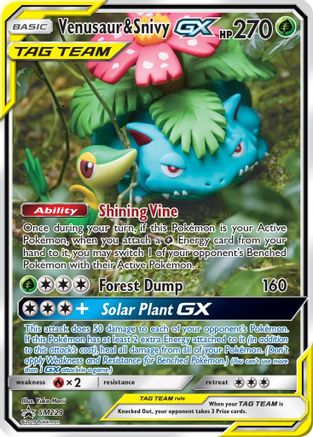 POKEMON TCG - Venusaur & Snivy GX SM229 SM Promos - Promo