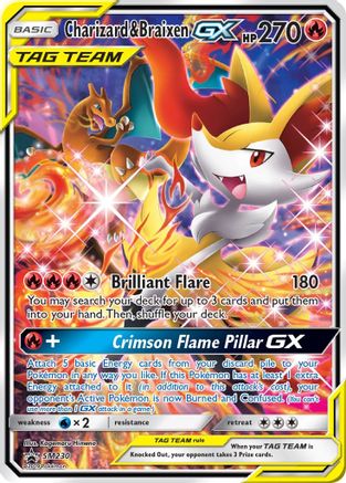 POKEMON TCG - Charizard & Braixen GX SM230 SM Promos - Promo
