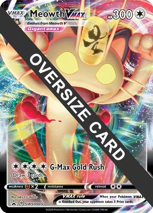 POKEMON TCG - Meowth VMAX SWSH005 Jumbo Cards - Promo