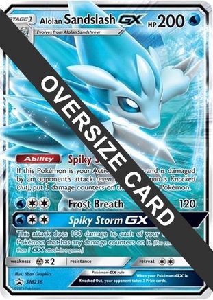 POKEMON TCG - Alolan Sandslash GX - SM236 Jumbo Cards - Promo