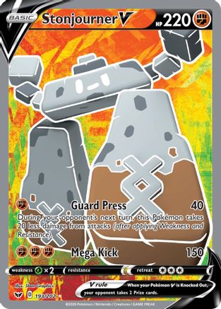 POKEMON TCG - Stonjourner V (Full Art) 193/202 SWSH01 Sword & Shield Base Set - Ultra Rare