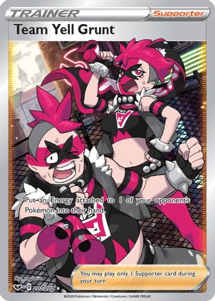 POKEMON TCG - Team Yell Grunt (Full Art) 202/202 SWSH01 Sword & Shield Base Set - Ultra Rare