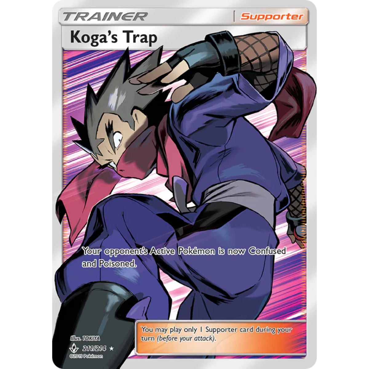 POKEMON TCG - KOGA'S TRAP 211/214 UNBROKEN BONDS FULL ART