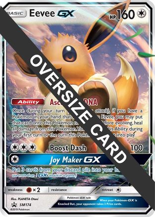 POKEMON TCG - Eevee GX - SM174 (SM Black Star Promo) Jumbo Cards - Promo