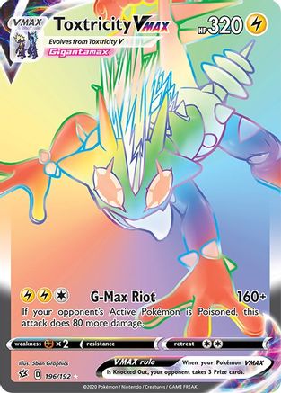 POKEMON TCG - Toxtricity VMAX (Secret) 196/192 SWSH02 Rebel Clash - Secret Rare