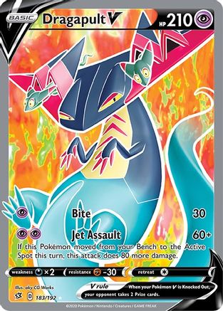 POKEMON TCG - Dragapult V (Full Art) 183/192 SWSH02 Rebel Clash - Ultra Rare