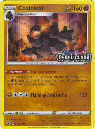 POKEMON TCG - Coalossal SWSH024 SWSH Sword & Shield Promo Cards - Promo