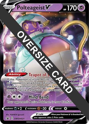 POKEMON TCG - Polteageist V - SWSH021 Jumbo Cards - Promo