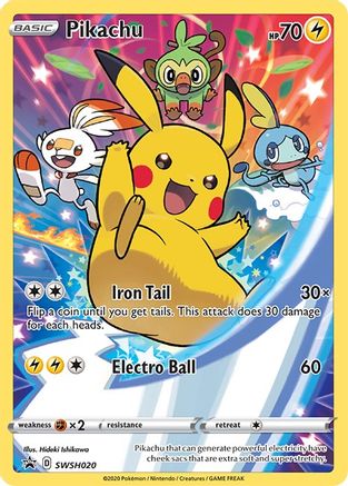 POKEMON TCG - Pikachu SWSH020 SWSH Sword & Shield Promo Cards - Promo
