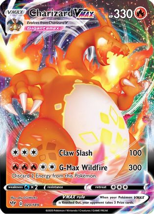 POKEMON TCG - Charizard VMAX 020/189 SWSH03 Darkness Ablaze - Ultra Rare