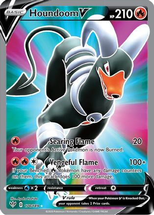 POKEMON TCG - Houndoom V (Full Art) 178 SWSH03 Darkness Ablaze - Ultra Rare
