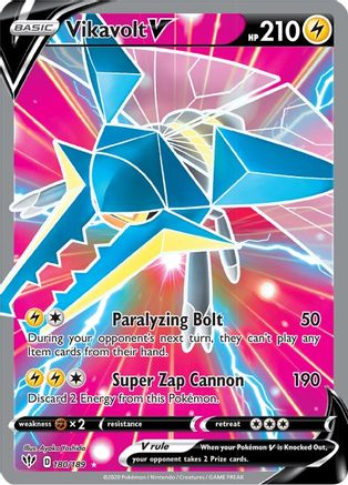 POKEMON TCG - Vikavolt V (Full Art) 180 SWSH03 Darkness Ablaze - Ultra Rare