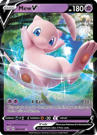 POKEMON TCG - Mew V 069/189 SWSH03 Darkness Ablaze - Ultra Rare