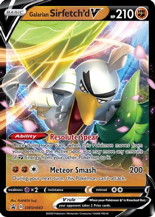 POKEMON TCG - Galarian Sirfetch'd V SWSH043/307 SWSH Sword & Shield Promo Cards - Promo