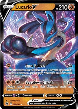 POKEMON TCG - Lucario V 027/73 Champions Path - Ultra Rare