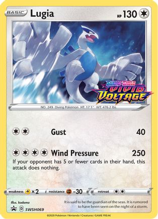POKEMON TCG - Lugia SWSH069 SWSH Sword & Shield Promo Cards - Promo
