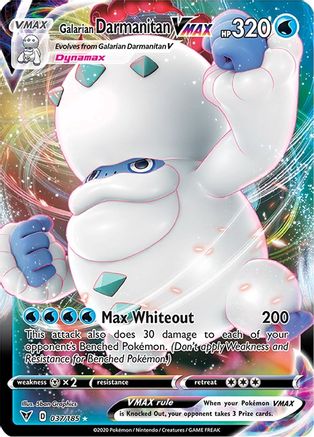 POKEMON TCG - Galarian Darmanitan VMAX 037/185 SWSH04 Vivid Voltage - Ultra Rare