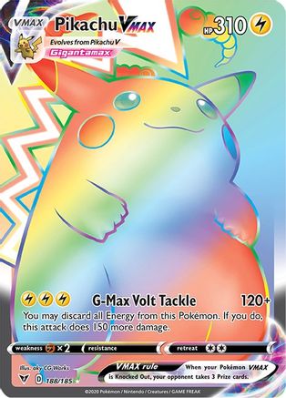 POKEMON TCG - Pikachu VMAX (Secret) 188/185 SWSH04 Vivid Voltage - Secret Rare