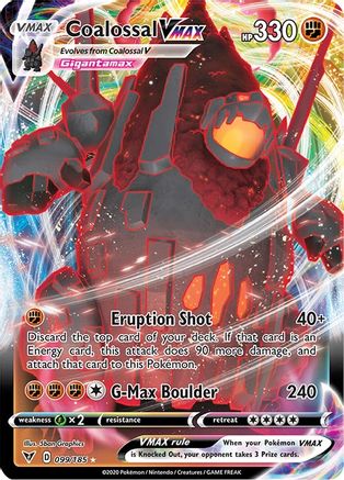 POKEMON TCG - Coalossal VMAX 099/185 SWSH04 Vivid Voltage - Ultra Rare