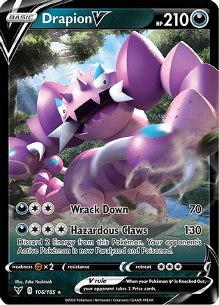 POKEMON TCG - Drapion V 106/185 SWSH04 Vivid Voltage - Ultra Rare