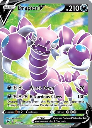 POKEMON TCG - Drapion V (Full Art) 175/185 SWSH04 Vivid Voltage - Ultra Rare