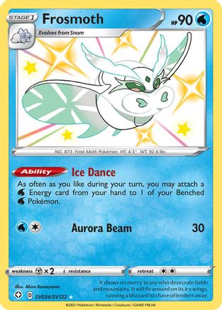 POKEMON TCG - Frosmoth SV034/SV122 Shining Fates Shiny Vault - Shiny Holo Rare