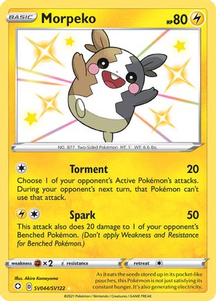 POKEMON TCG - Morpeko SV044/SV122 Shining Fates Shiny Vault - Shiny Holo Rare