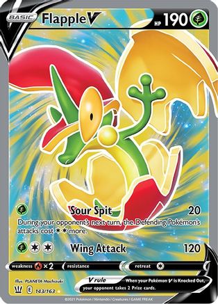 POKEMON TCG - Flapple V (Full Art) 143/163 SWSH05 Battle Styles - Ultra Rare