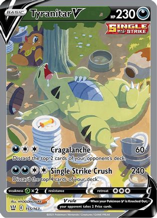 POKEMON TCG - Tyranitar V (Alternate Full Art) 155/163 SWSH05 Battle Styles - Ultra Rare