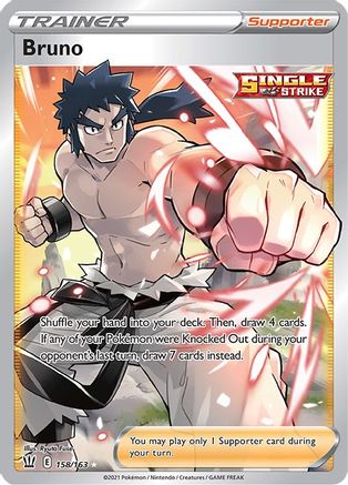 POKEMON TCG - Bruno (Full Art) 158/163 SWSH05 Battle Styles - Ultra Rare