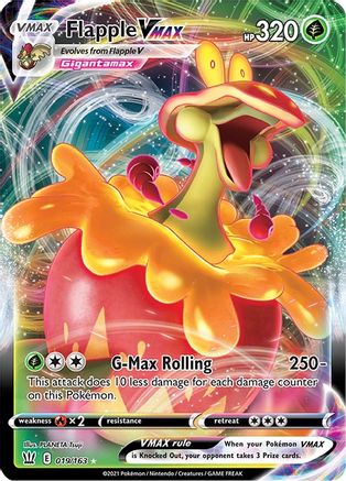 POKEMON TCG - Flapple VMAX 019/163 SWSH05 Battle Styles - Ultra Rare