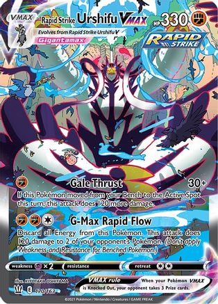 POKEMON TCG - Rapid Strike Urshifu VMAX (Alternate Art Secret) 170/163 SWSH05 Battle Styles - Secret Rare