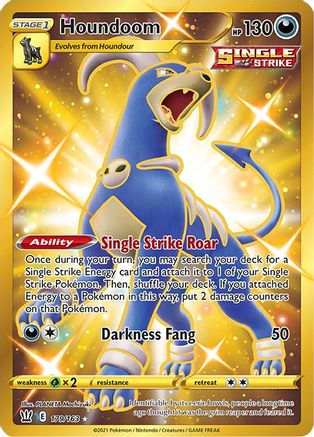 POKEMON TCG - Houndoom (Secret) 179/163 SWSH05 Battle Styles - Secret Rare