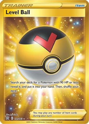 POKEMON TCG - Level Ball (Secret) 181/163 SWSH05 Battle Styles - Secret Rare