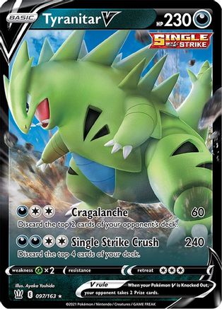 POKEMON TCG - Tyranitar V 097/163 SWSH05 Battle Styles - Ultra Rare