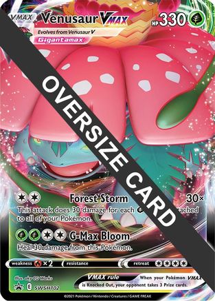 POKEMON TCG - Venusaur VMAX SWSH102 Jumbo Cards - Promo
