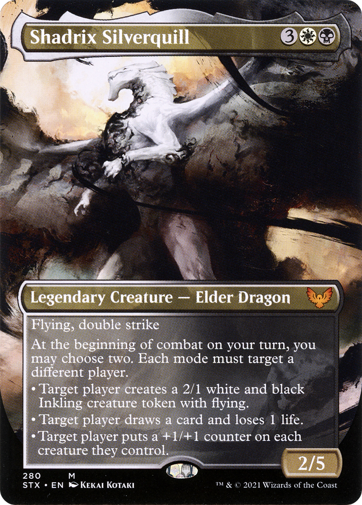 MAGIC: THE GATHERING - Shadrix Silverquill (Borderless) (STX-280) - Strixhaven: School of Mages Foil