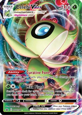 POKEMON TCG - Celebi VMAX 008/198 SWSH06 Chilling Reign - Ultra Rare