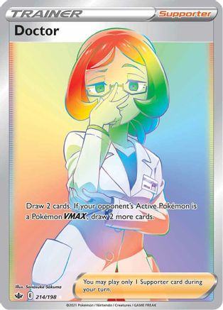 POKEMON TCG - Doctor (Secret) 214/198 SWSH06 Chilling Reign - Secret Rare