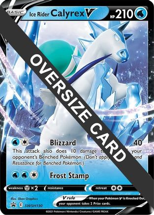 POKEMON TCG - Ice Rider Calyrex V - SWSH130 Jumbo Cards - Promo