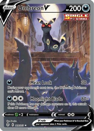 POKEMON TCG - Umbreon V (Alternate Full Art) 189/203 SWSH07 Evolving Skies - Ultra Rare
