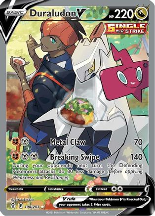 POKEMON TCG - Duraludon V (Alternate Full Art) 198/203 SWSH07 Evolving Skies - Ultra Rare