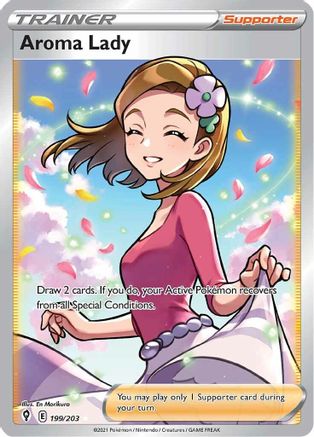 POKEMON TCG - Aroma Lady (Full Art) 199/203 SWSH07 Evolving Skies - Ultra Rare
