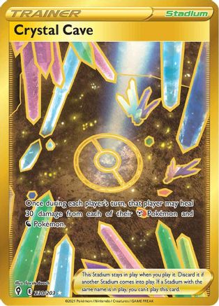 POKEMON TCG - Crystal Cave (Secret) 230/203 SWSH07 Evolving Skies - Secret Rare